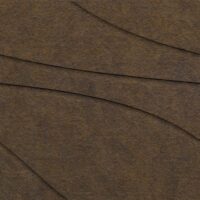detail of sound absorbing brown felt faced wall tile with curved pattern