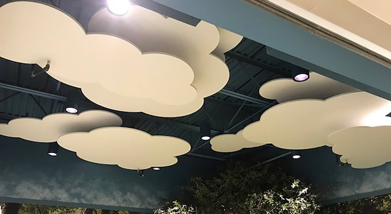 Custom Cut Ecoustic Panel Cloud Ceiling Tiles