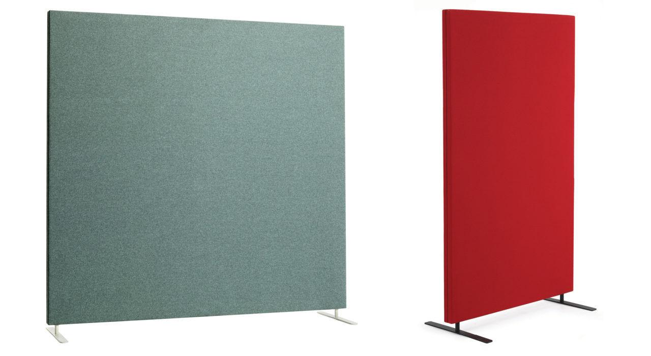 two acoustic screens in different widths