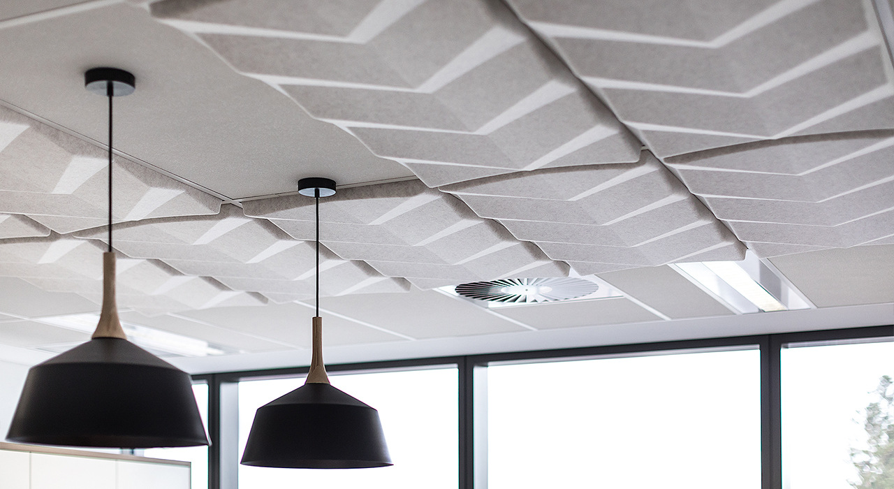 Ecoustic Torque ceiling tile sound absorbing close up