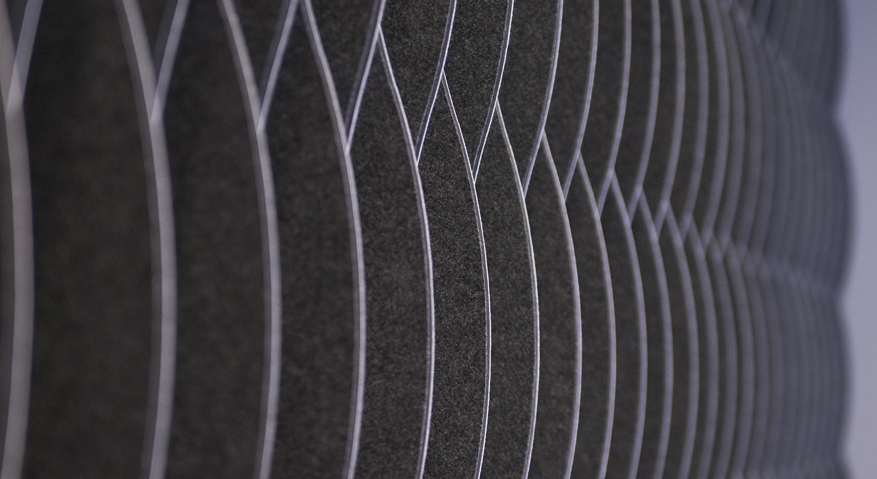 waterfall-charcoal acoustic sound absorption ecoustic panel