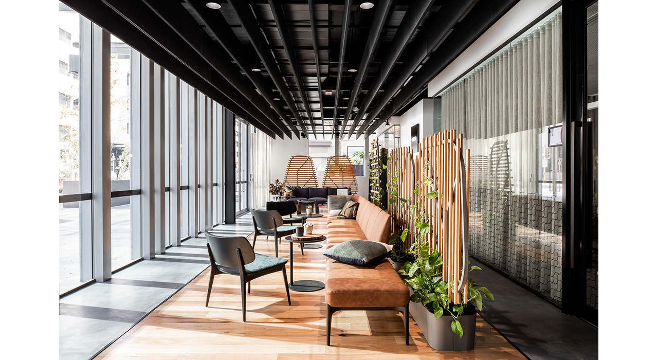 Ecoustic Banner Ceiling Baffles in Uber offices