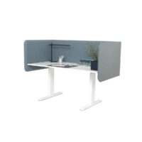 Domo blue acoustic table screen partition