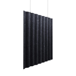 charcoal acoustic Scala hanging screen with white background