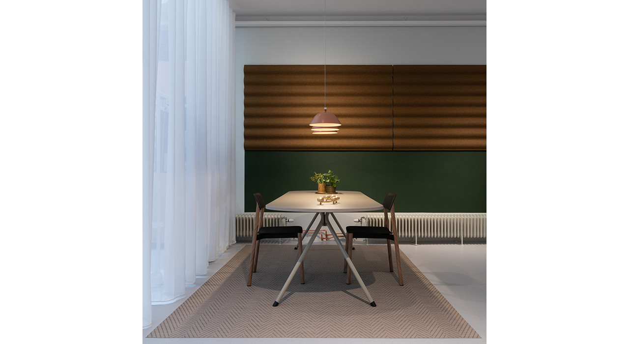 scala wall abstracta acoustics table chair lighting