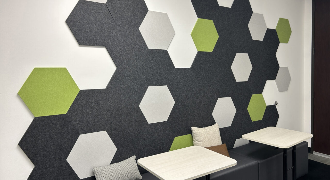 multi-colored self adhesive acoustic wall tiles
