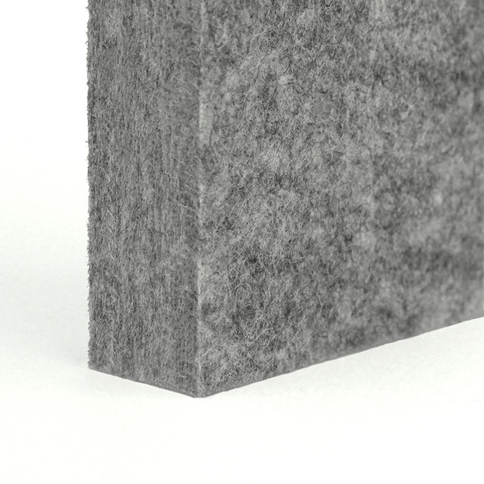 detail of a textured grey acoustic panel