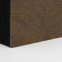 black core panel with textured brown felt face