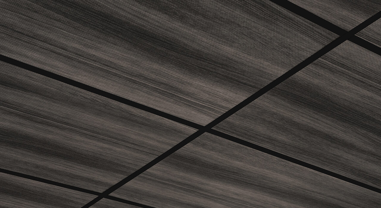 dark wood grain print on ceiling tile in grid