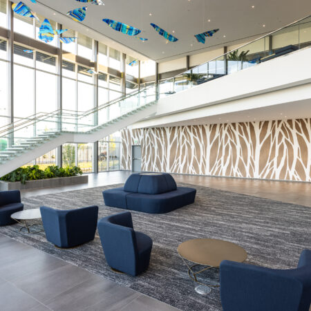 custom acoustic digitally printed panels in Hillsboro Lobby