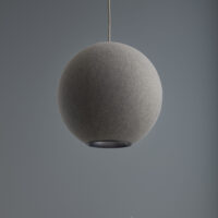beige lighted acoustic lamp