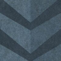 detail of muted blue felt faced acoustic tile with chevron pattern