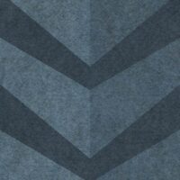 detail of muted blue felt faced acoustic tile with chevron pattern