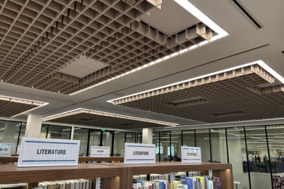 ecoustic Sculpt installed in ceiling of Frisco TX Library