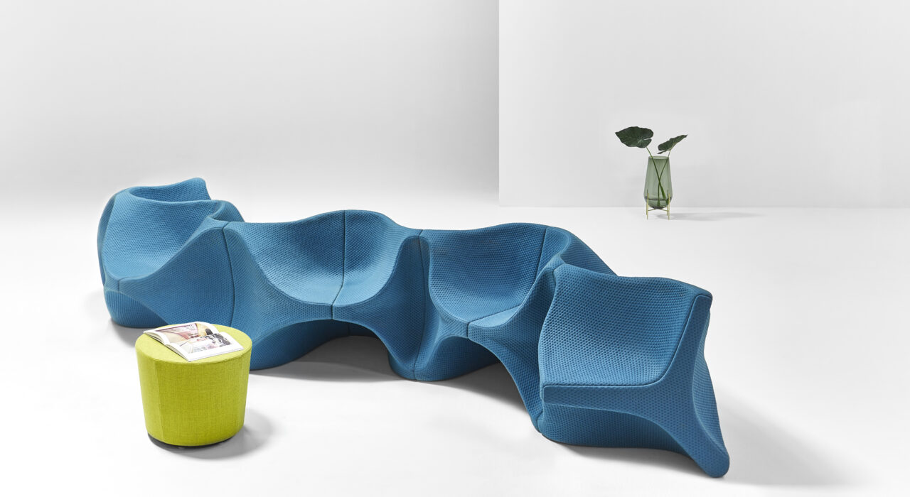 heartbeat sofa aqua view from above